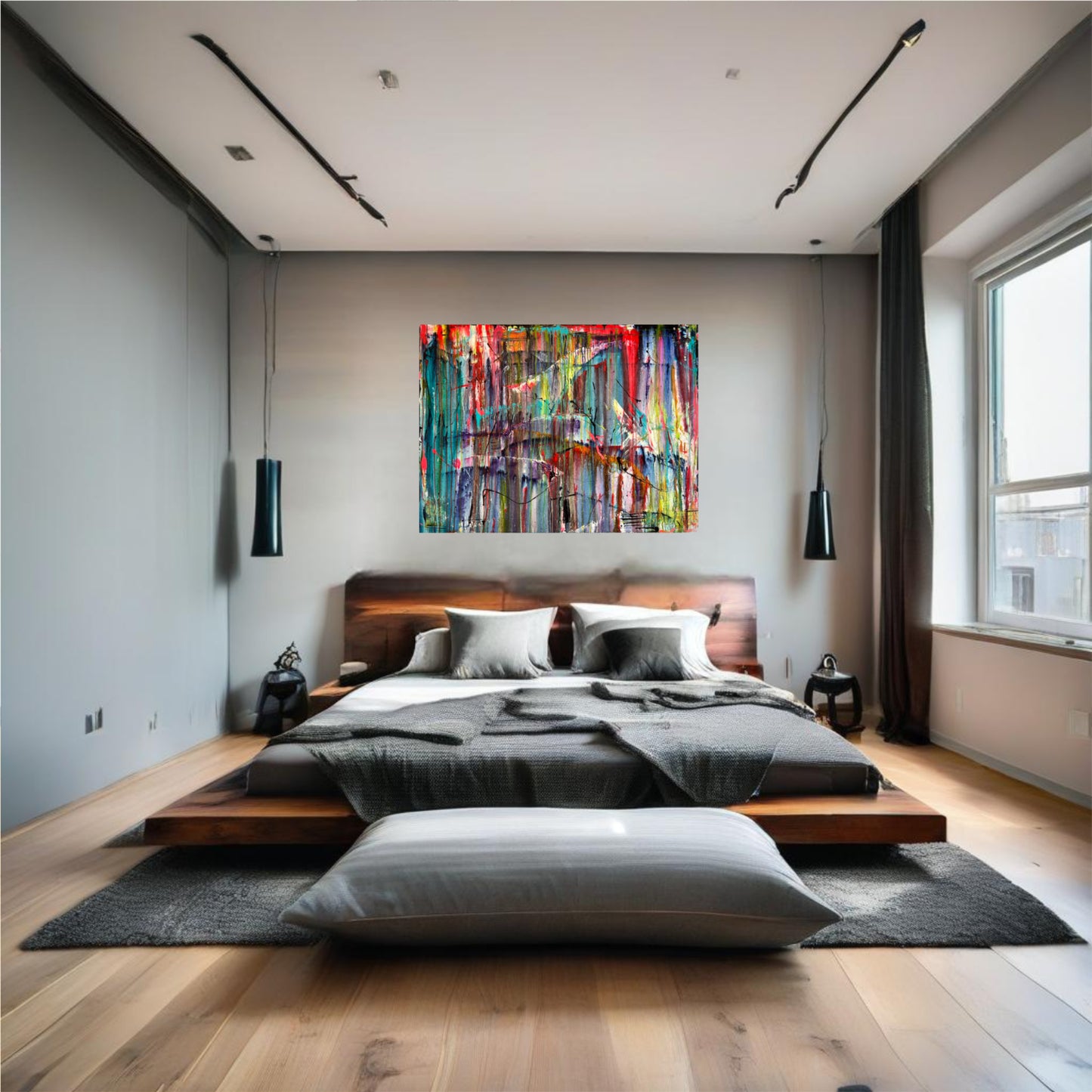 Multicolored Textured Abstract Painting Wall Art Creation at Cindys Art by Cindy Trestman