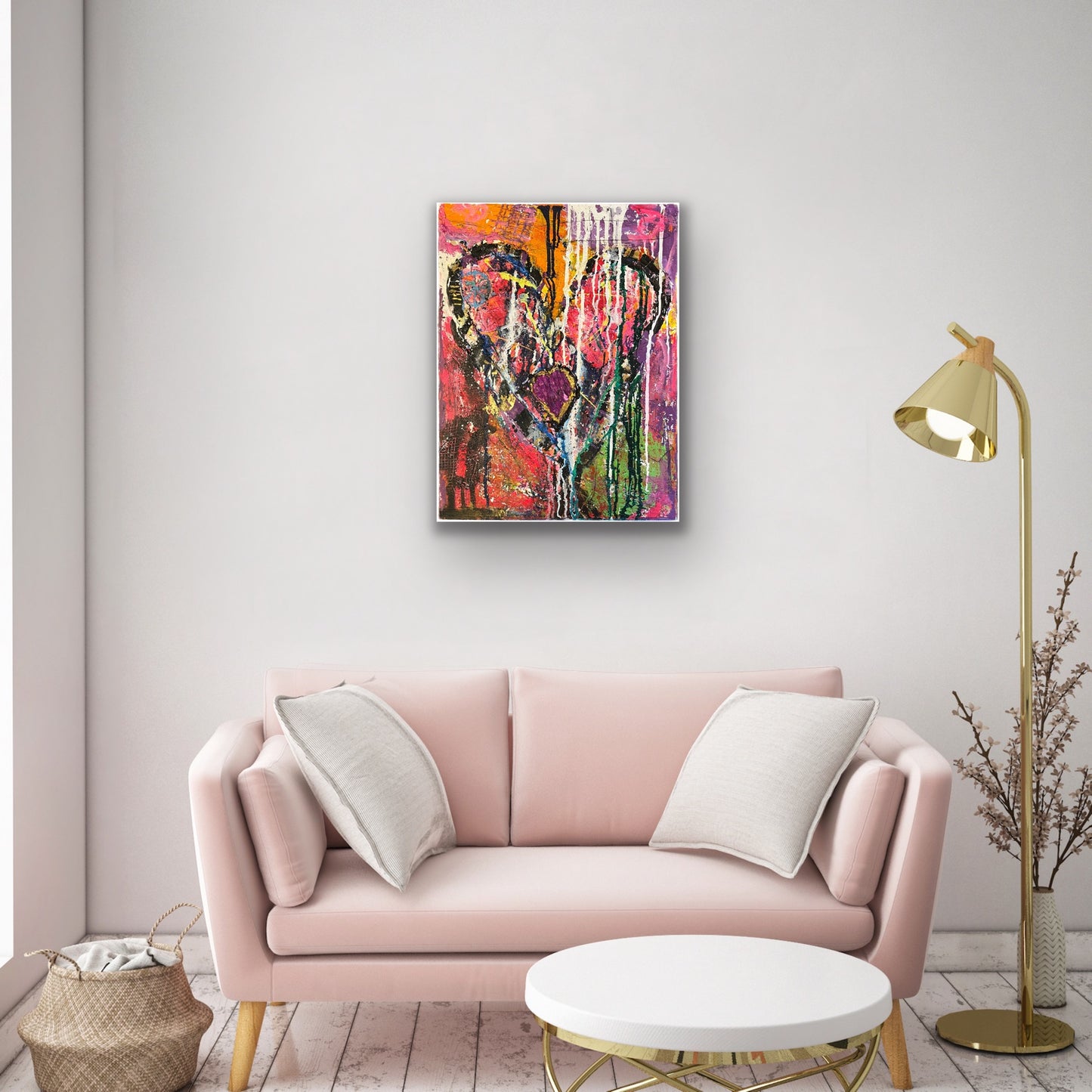 Acrylic Romance Painting On Canvas By Cindy Trestman Waiting Room