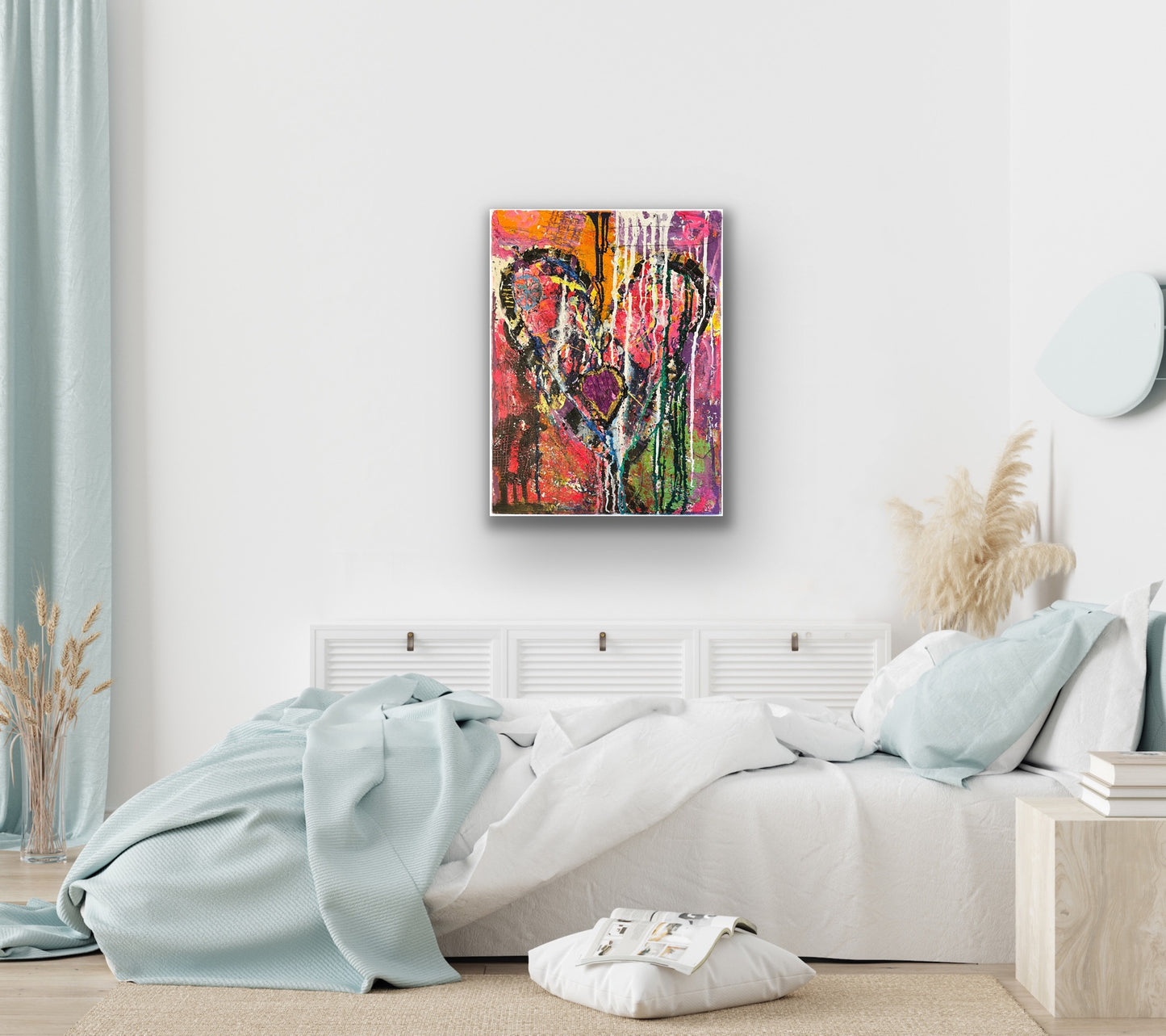 Acrylic Romance Painting On Canvas By Cindy Trestman Room