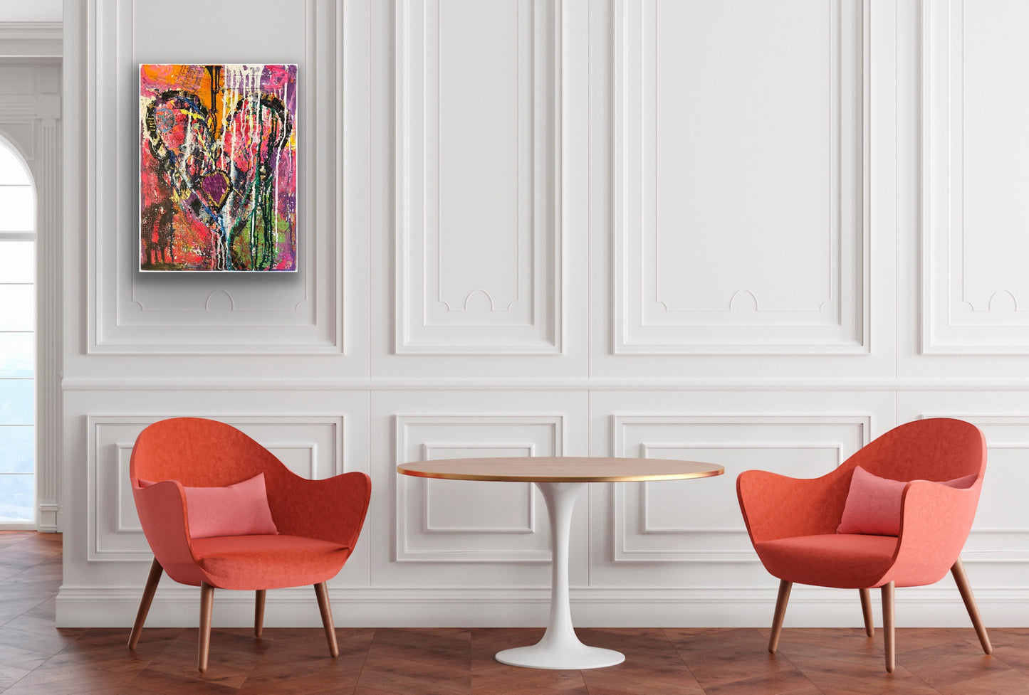 Acrylic Romance Painting On Canvas By Cindy Trestman Dining Room