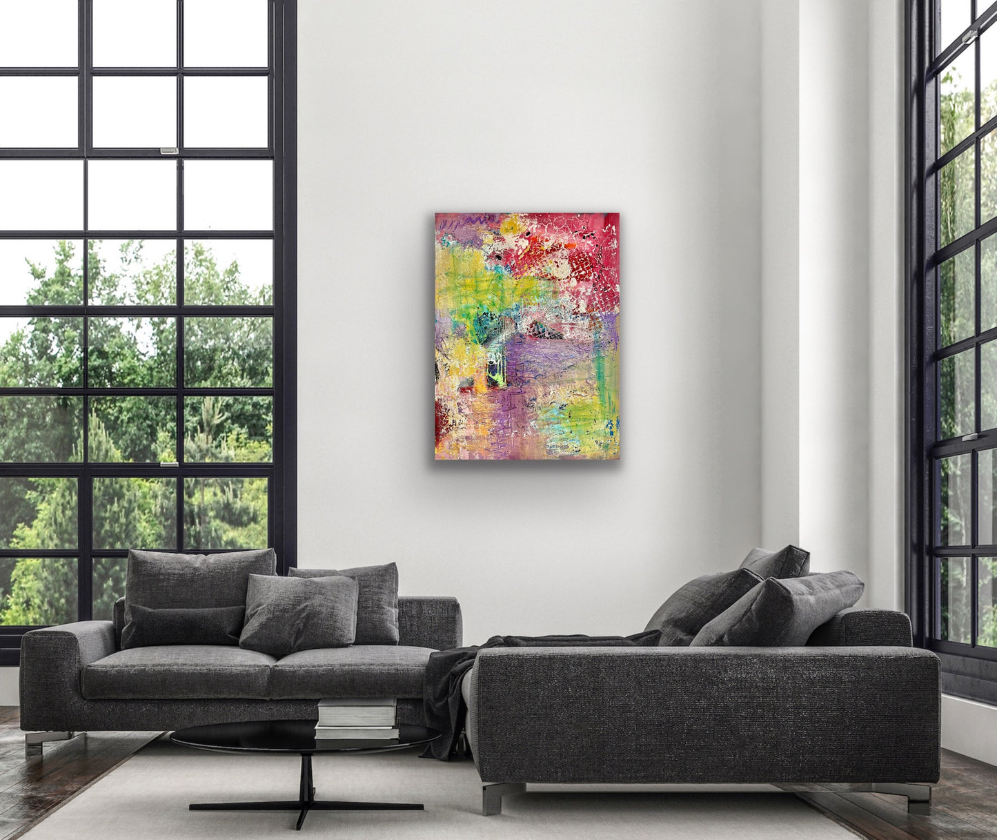 Purple Haze Large Canvas Painting By Cindy Trestman at Cindys Art Oline Store