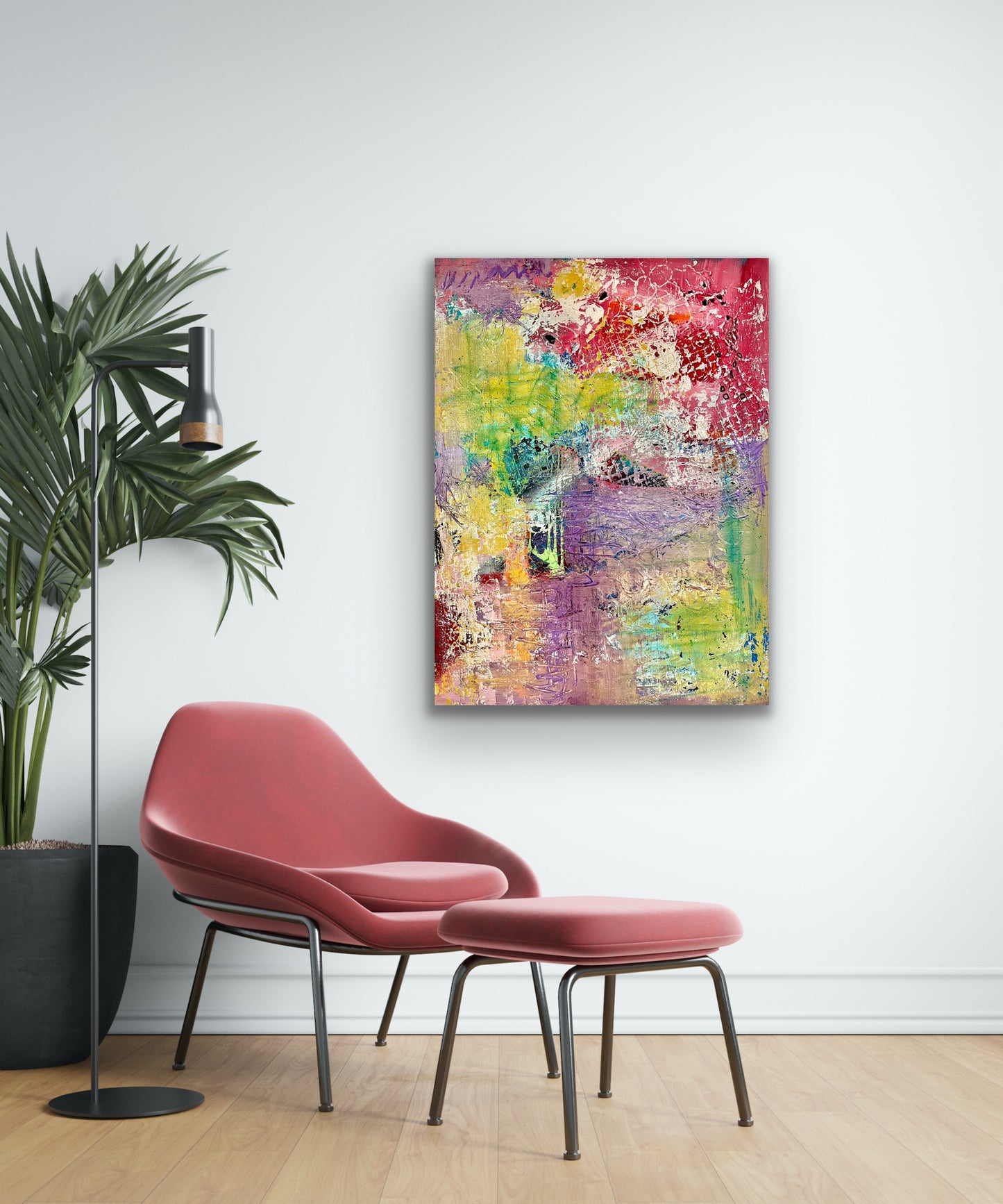 Purple Haze Canvas Painting By Cindy Trestman to decor your interior