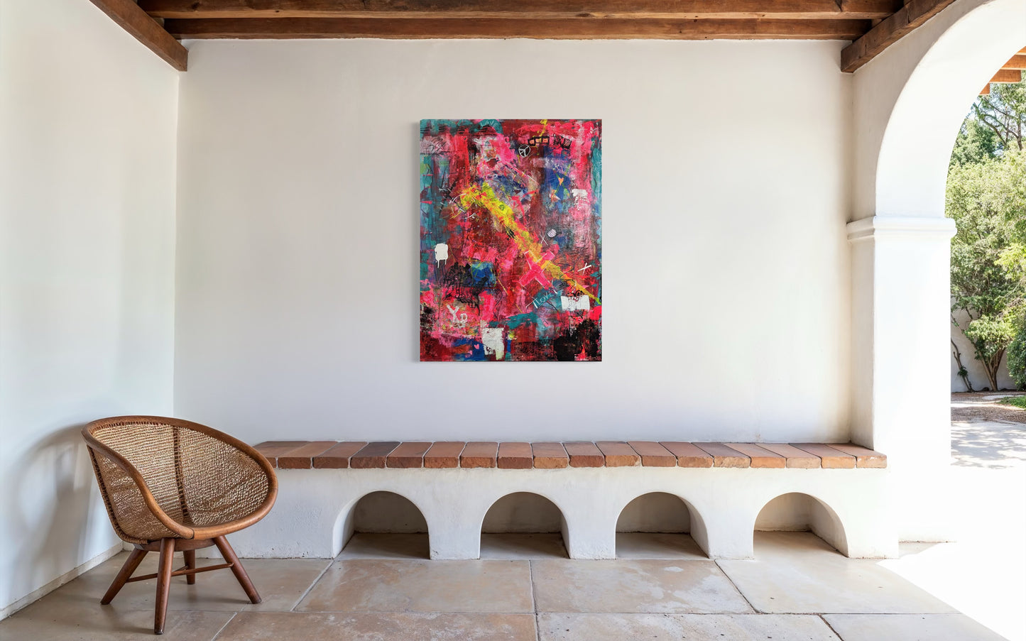 Colorful Textured Abstract Painting More Love By Cindy Trestman Outdoor
