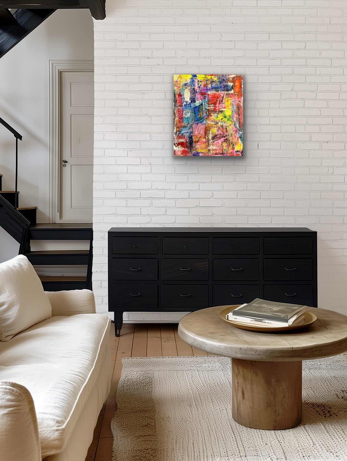 Colorful Textured Abstract Painting Wall Art Momentum And Mystery By Cindy Trestman Dining Room Artwork