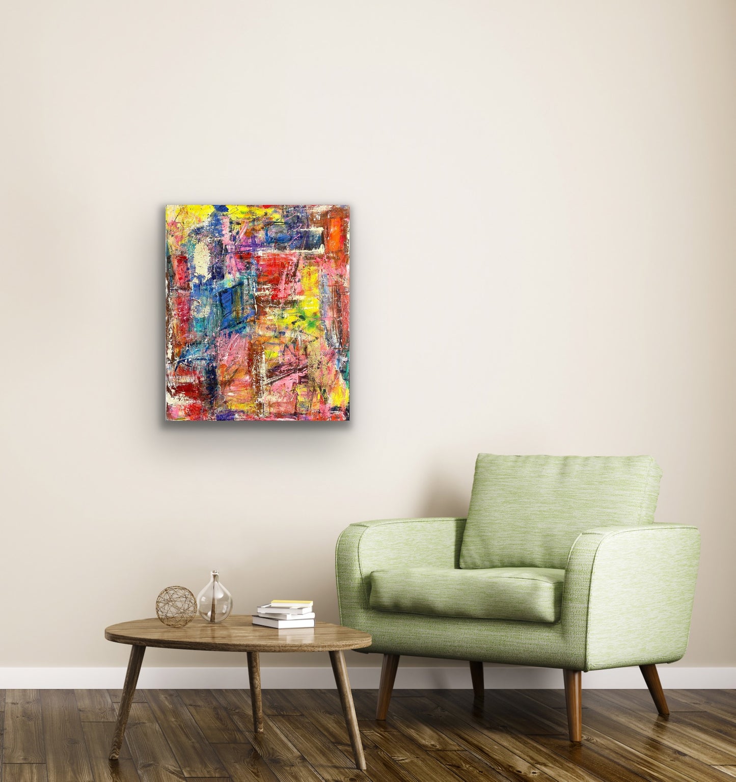Colorful Textured Abstract Painting Wall Art Momentum And Mystery By Cindy Trestman Waiting Room Artwork